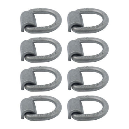 8 Pack 3/4" Heavy Duty Weld On Forged D Rings with Welding Clips, 26,500 lbs