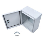 12x10x6" NEMA 4X Steel Electrical Box, IP56 Waterproof Lockable w/Mounting Plate