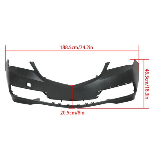 Front Bumper Cover Without Sensor Hole Plastic New For Acura TLX 2015 2016 2017