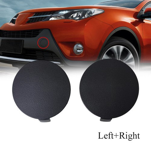 Front Bumper Tow Hook Cover Caps LH and RH Pair 2PCS for Toyota RAV4 2013 2015