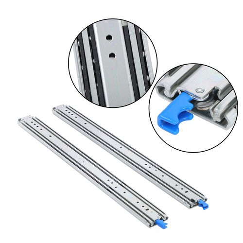 2Pcs With Lock Heavy Duty Drawer Slides 30 Inch 500 Lbs Extension Rails Rail