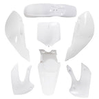 For Kawasaki KX 65 KLX 110 DRZ110 Suzuki RM65 Plastic Fender Fairing kit White