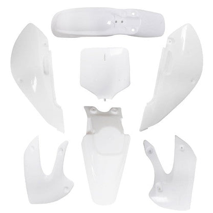 For Kawasaki KX 65 KLX 110 DRZ110 Suzuki RM65 Plastic Fender Fairing kit White
