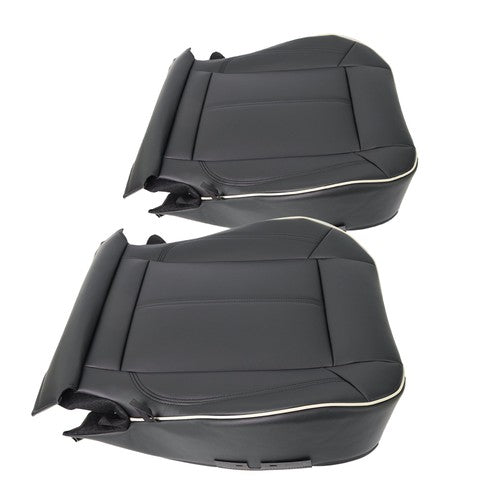 Driver&passenger Bottom Seat Cover Fit For Hummer H3 2006-2010 Black Leather