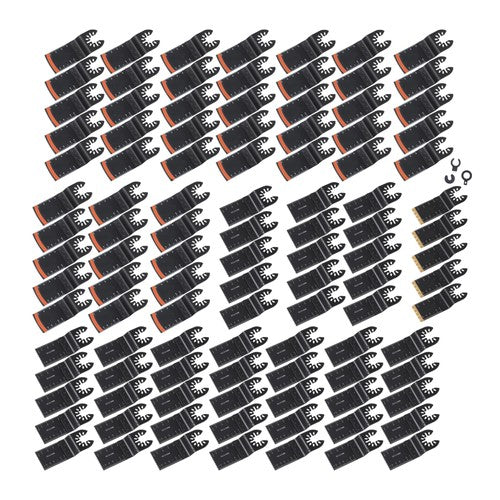 Universal Multi Tool Blades Titanium & HCS Oscillating Saw Blades Set of 105