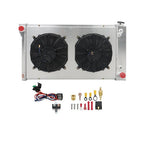 CC369 For Chevy C10/20/30 Pickup Suburban 1967 1968-72 4 Row Radiator+Fan Shroud