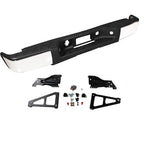 Chrome Steel Rear Bumper Fit For Chevy Silverado GMC Sierra 1500 07-13 Pickup