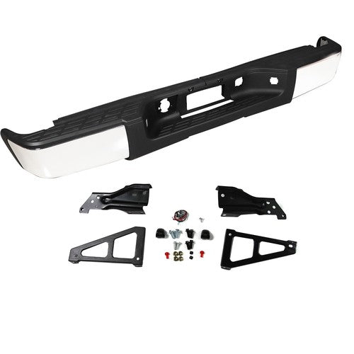 Chrome Steel Rear Bumper Fit For Chevy Silverado GMC Sierra 1500 07-13 Pickup
