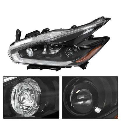 Headlights Replacement Fit For 2018 Nissan Murano LH+RH Side Clear Lens Halogen