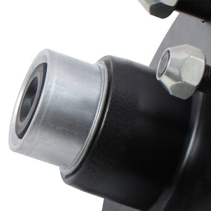 1Pc Pre-Assembled 5 x 5.5" Wheel Hub Kit & Round #84 Spindle, With Bearing Kit