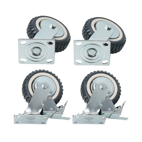 Four 6 Grey PU Inclined Wheel Polyurethane Universal Wheels