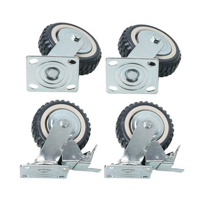 Four 6 Grey PU Inclined Wheel Polyurethane Universal Wheels