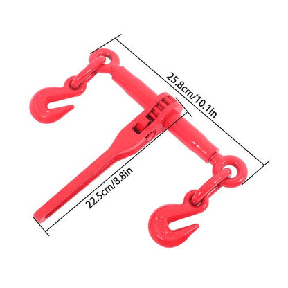Red 1/4in-5/16in G70 7800lbs W/G70 Grab Hook Adjustable Chain Binders ×2 Steel