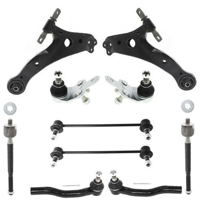 Black Front Lower Control Arm Suspension Kit 10pc For Toyota Camry 2007-2011