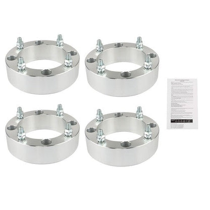4X Wheel Spacers 4x156 2" 131mm M12x1.5 Silver For Polaris Ranger RZR 2013+