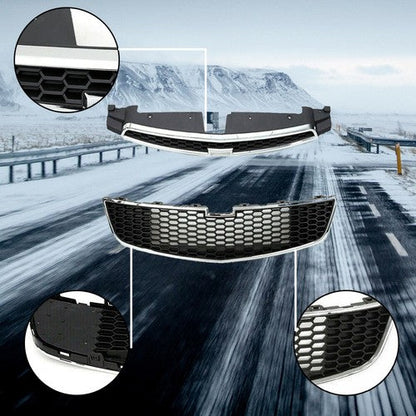 Front Upper Lower Grille Grill Black Plastic Trim For Chevrolet Cruze 2011-2014