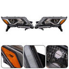 Headlights Assembly Set For Nissan Pathfinder 2017-2020 Halogen W/LED DRL Pair