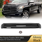 Gloss Black Front Upper Hood Bulge Molding Grille Trim For Toyota Tundra 14-2021