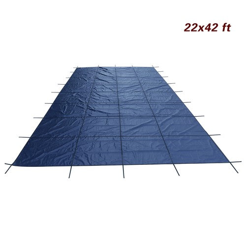 Inground Pool Safety Cover 20' × 40' Rectangle Safety Pool Covers Blue Mesh