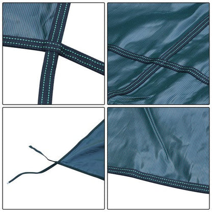 Inground Pool Safety Cover Fits 18 x 36ft With Right Steps Mesh Solid