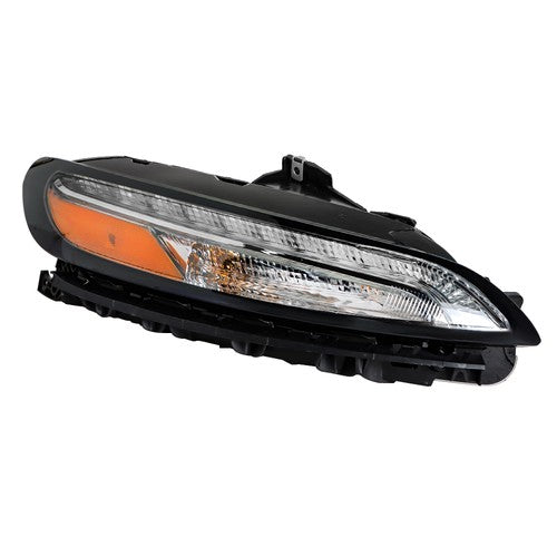 Chrome Passenger Side Halogen Headlight For Jeep Cherokee 2014-18 White LED DRL