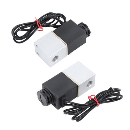 2PCS 1/4" Fast Response Electric Air Water Solenoid Valve 12V DC Normally Closed