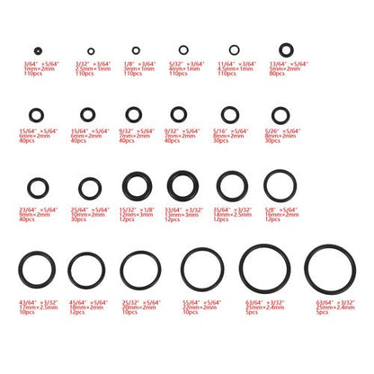 1020Pcs O Ring Kit Nitrile Rubber O Ring Assortment Set 20Size Resist Oil & Heat
