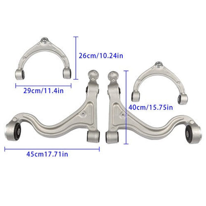 Fit For 2010-2013 Porsche Panamera 4PCS Aluminum Front Upper Lower Control Arms