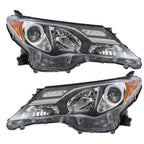 Fit For Toyota RAV4 2013 2014 2015 LH+RH Headlight Headlamps Clear Lens Halogen