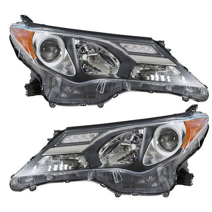 Fit For Toyota RAV4 2013 2014 2015 LH+RH Headlight Headlamps Clear Lens Halogen