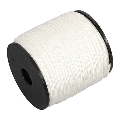 1/4 Inch 250ft White Nylon Solid Braid Rope Abrasion Resistance High UV