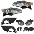 LED Headlights Replacement For 2016-2018 Nissan Altima Halogen Fog Lights L+R