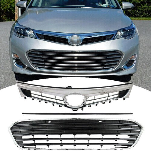 Front Hood Bumper Upper Lower Grille 2PCS for 2013-2015 for Toyota Avalon