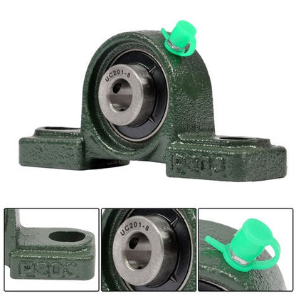6PCS UCP201-8 Pillow Block Bearing 1/2" Bore 2 Bolt Cast Iron Base Self-Aligning