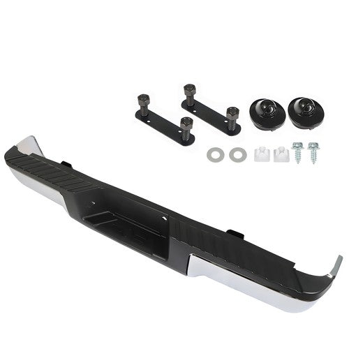 NEW Chrome - Complete Rear Steel Bumper Assembly For Ford F150 2009 2013-2014
