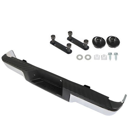 NEW Chrome - Complete Rear Steel Bumper Assembly For Ford F150 2009 2013-2014