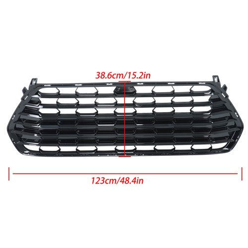 Front Grille Suit For Grand Highlander 2024 2025 Gloss Black Without Camera Hole