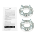 Wheel Flange 1" 4x101.6mm Hub Bore 62mm Thread Size 1/2"x20 Silver 2Pcs