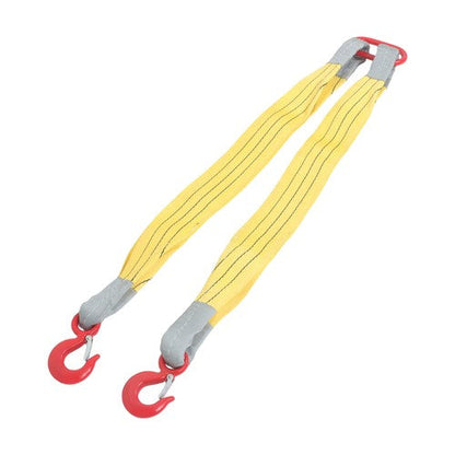 2 PCS 3.3ft Lifting Slings Straps with Hooks Two Leg Rigging Straps 4410 lbs