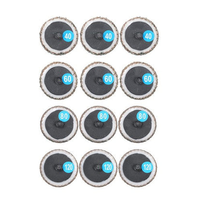 12Pack Mixed Curved Flap Disc 2" Quick Change Sanding Discs for Die Grinder