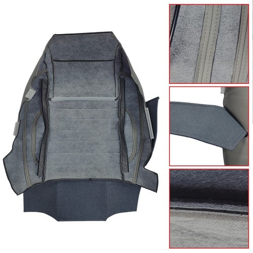 Left Driver Bottom Leather Seat Cover Gray for 2010 2014 for Ford Mustang GT