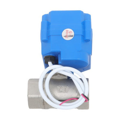 Solid Motorized Ball Valve 1in Full Port SS 9-24V AC/DC NC Auto Return