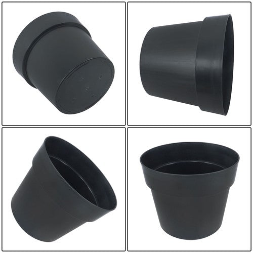 6 Pack 5 Gallon Plastic Nursery Pots Heavy Duty Garden Flower Plant Pots