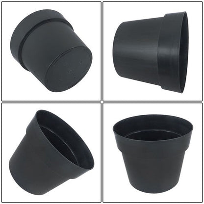 6 Pack 5 Gallon Plastic Nursery Pots Heavy Duty Garden Flower Plant Pots