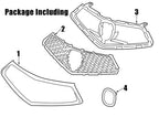 Fit  2018 2019 2020 Acura TLX Front Bumper Chrome Grille Grill Assembly