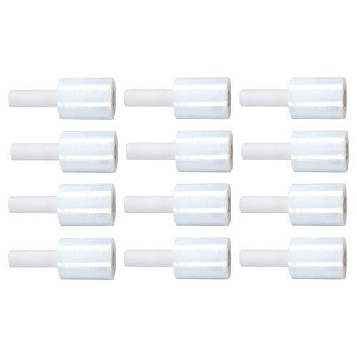 12 Rolls 5" in. x 1000FT 80 Gau Stretch Shrink Film Hand Wrap With Handle -CLEAR