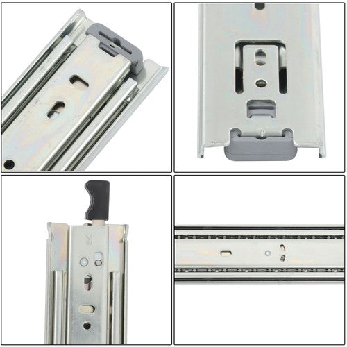 1 Pair 20 Inch 150 Lb Capacity Heavy Duty Locking Drawer Slides
