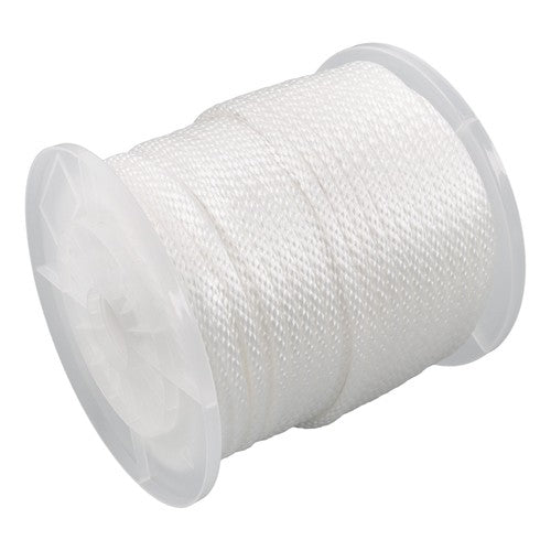 5/16 Inch 250ft White Nylon Solid Braid Rope | High UV & Abrasion Resistance