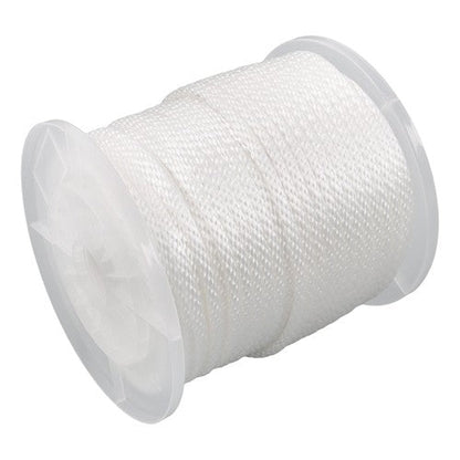 5/16 Inch 250ft White Nylon Solid Braid Rope | High UV & Abrasion Resistance