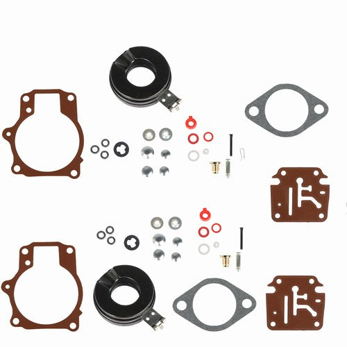 US 2Pcs Carburetor Carb Rebuild Kit w Float Fit For Johnson Evinrude 50 55 60 HP